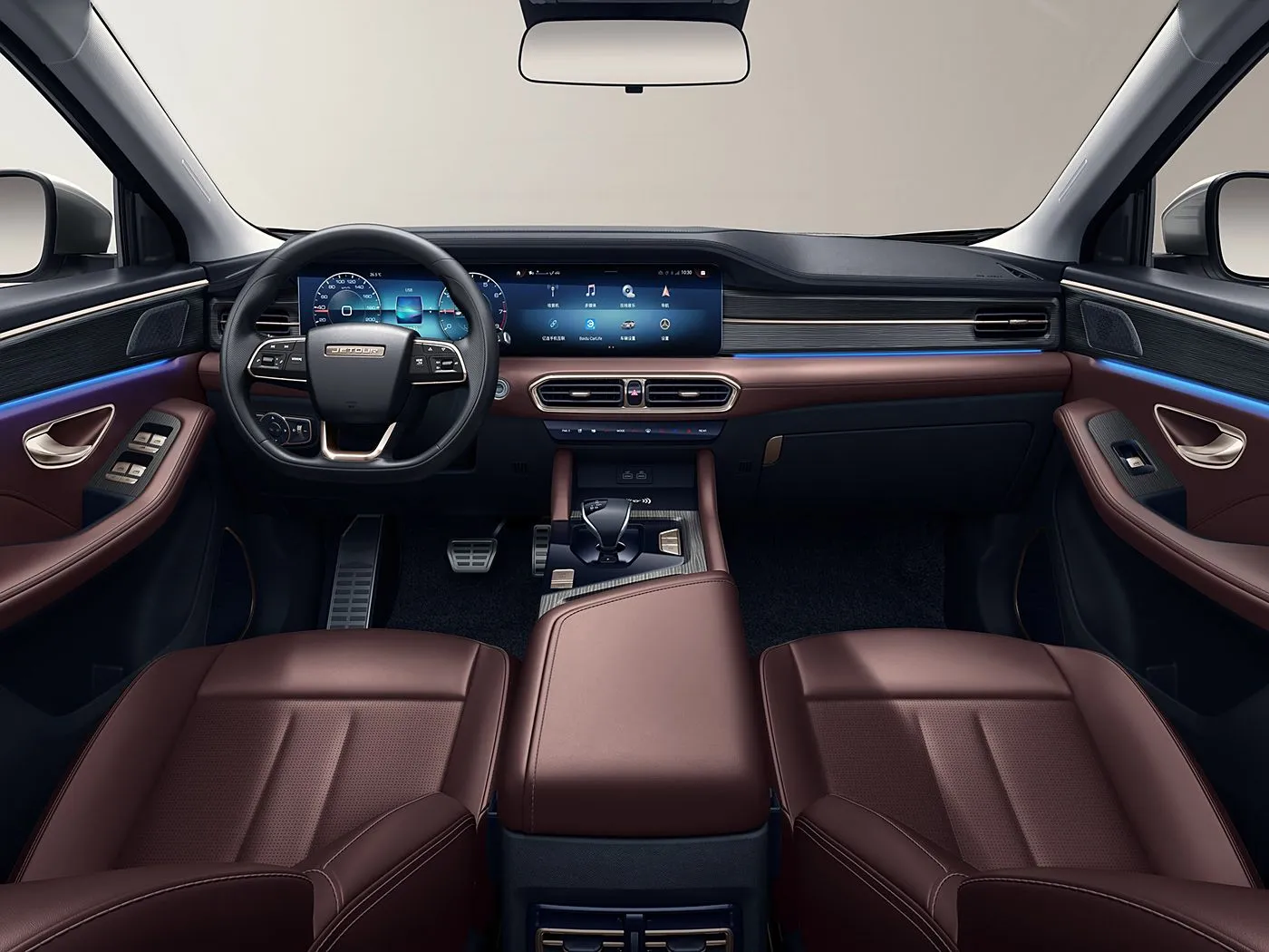 Novo Chery Jetour X90 PLUS SUV Acionamento Automático Euro VI Assentos de couro para rack de teto em liga