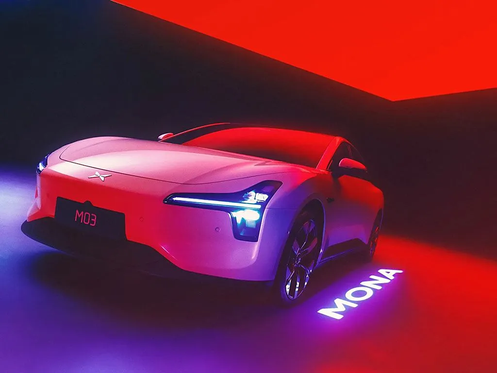 Xiaopeng 2025 Mona M03 Sedan elétrico de longo alcance 515 km Novo veículo energético SUV e Hatchback EV bateria de lítio